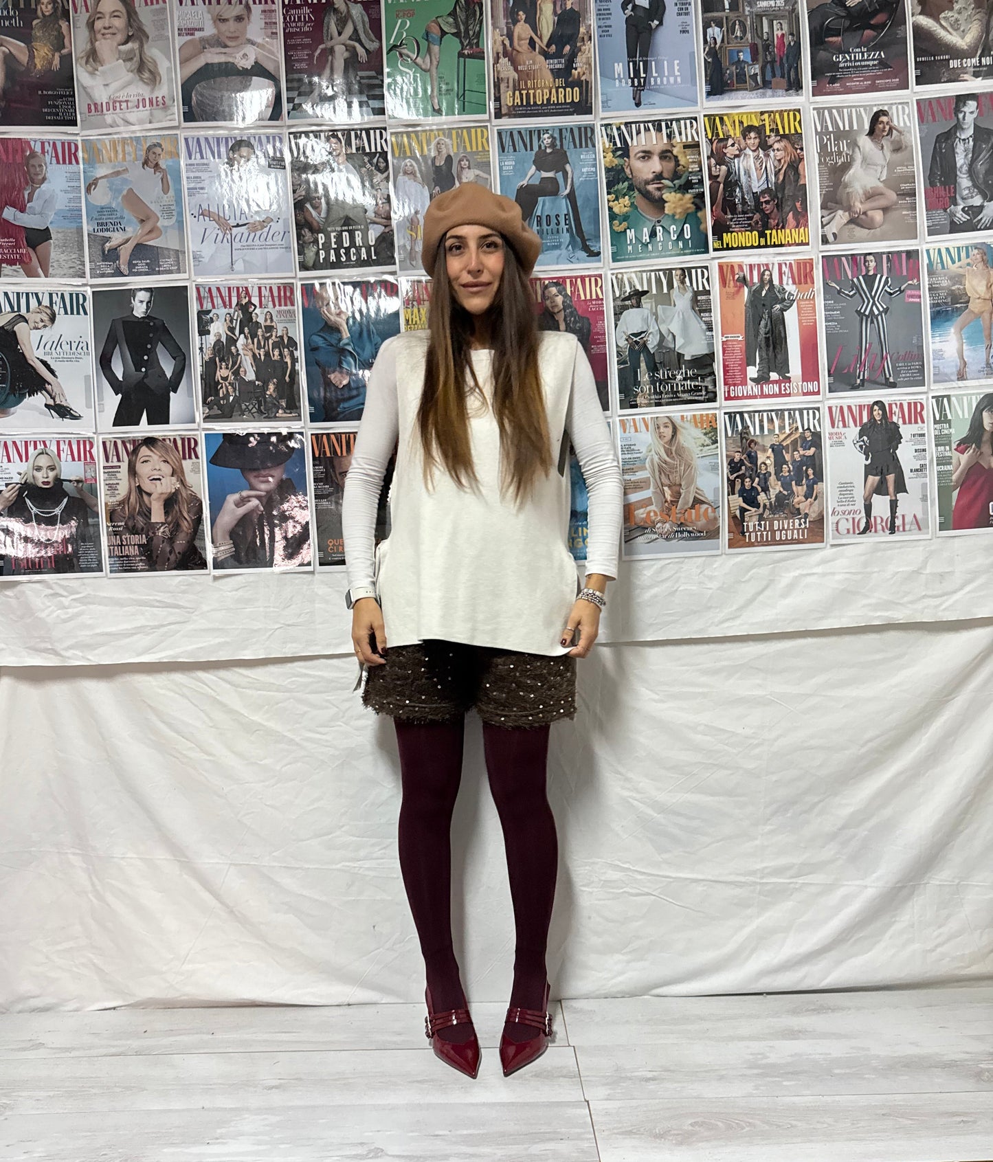 Gilet lungo con fiocchi