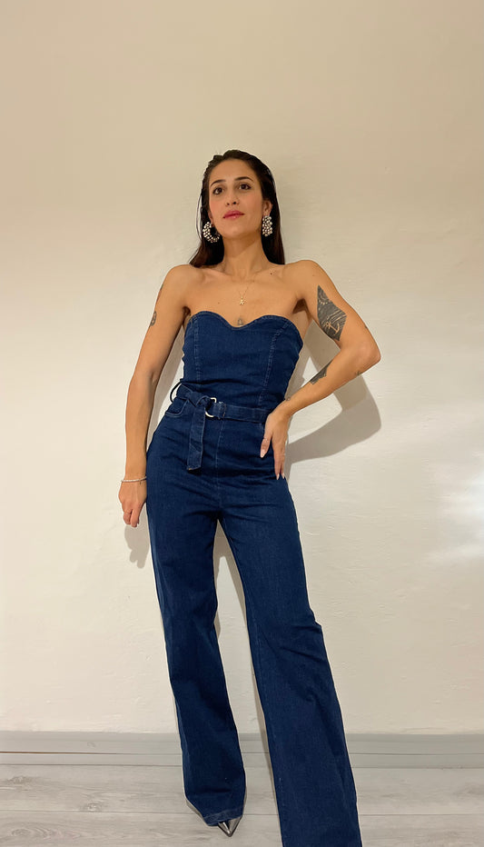 Tuta intera in denim