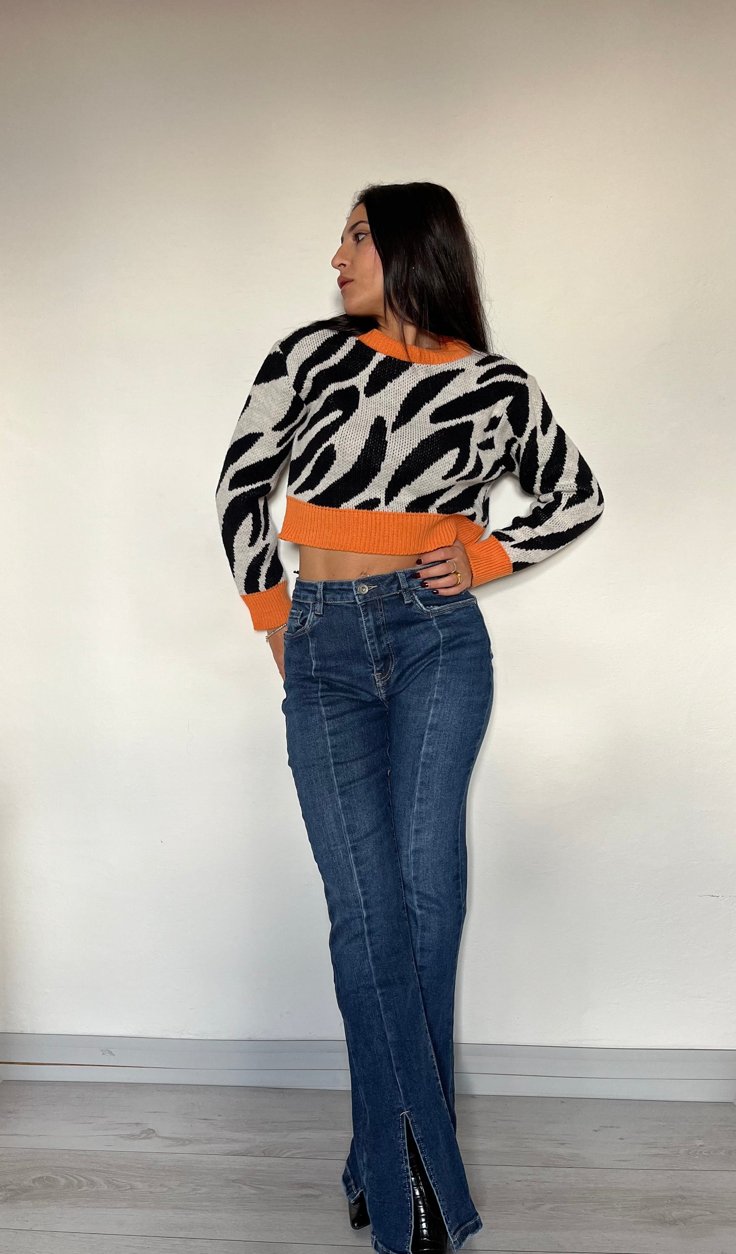 Pullover zebrato