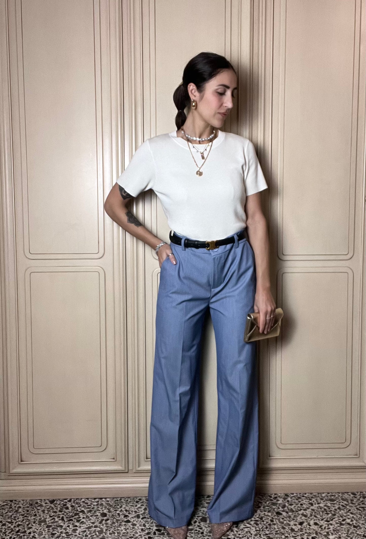 Pantaloni ampi strutturati