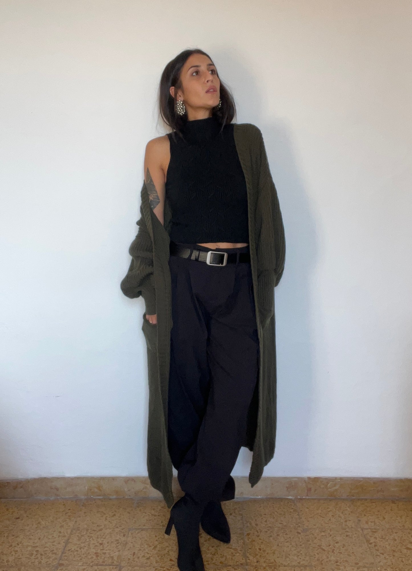 Cardigan lungo con tasche