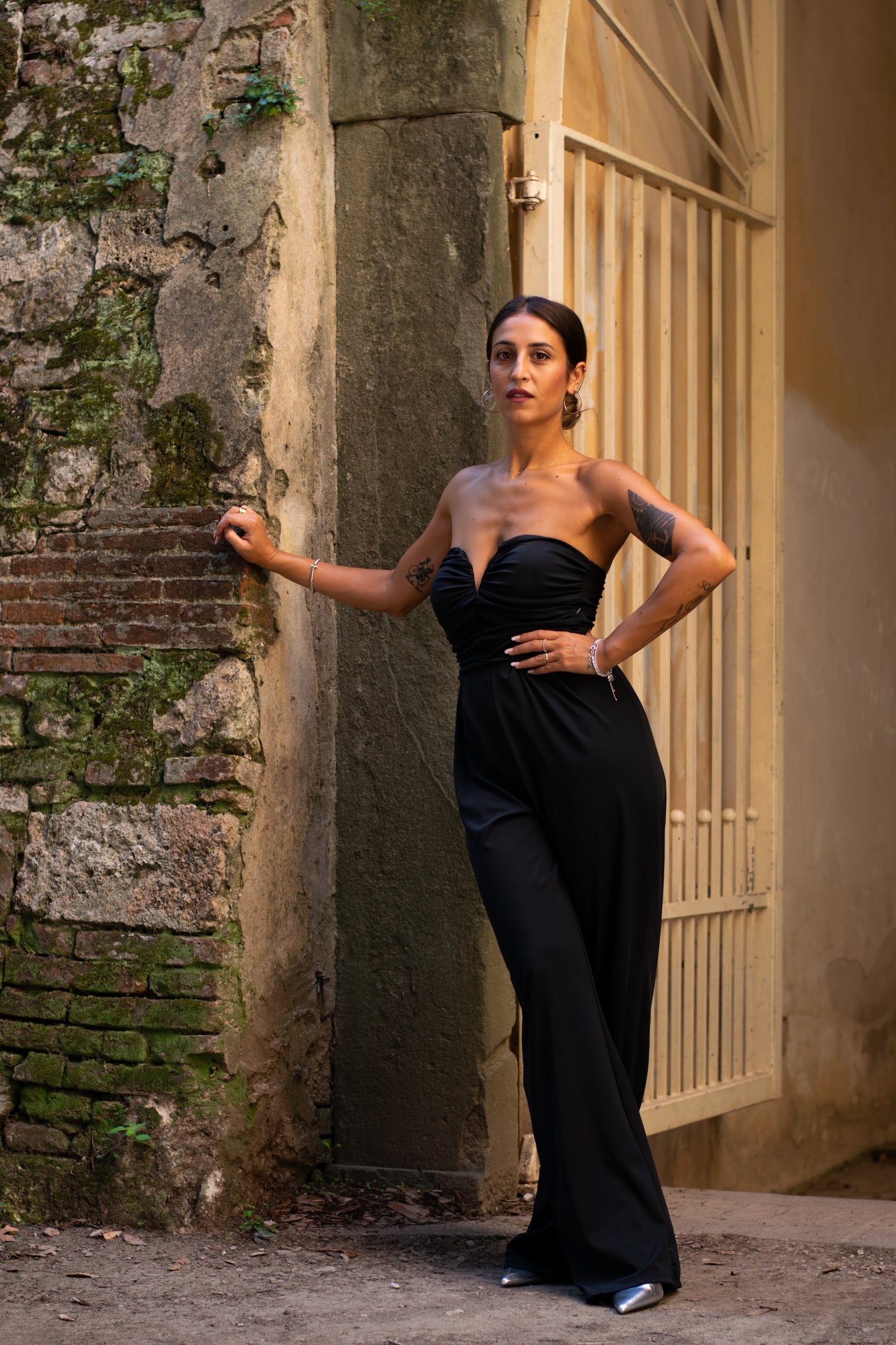 Tuta intera con top a bustier