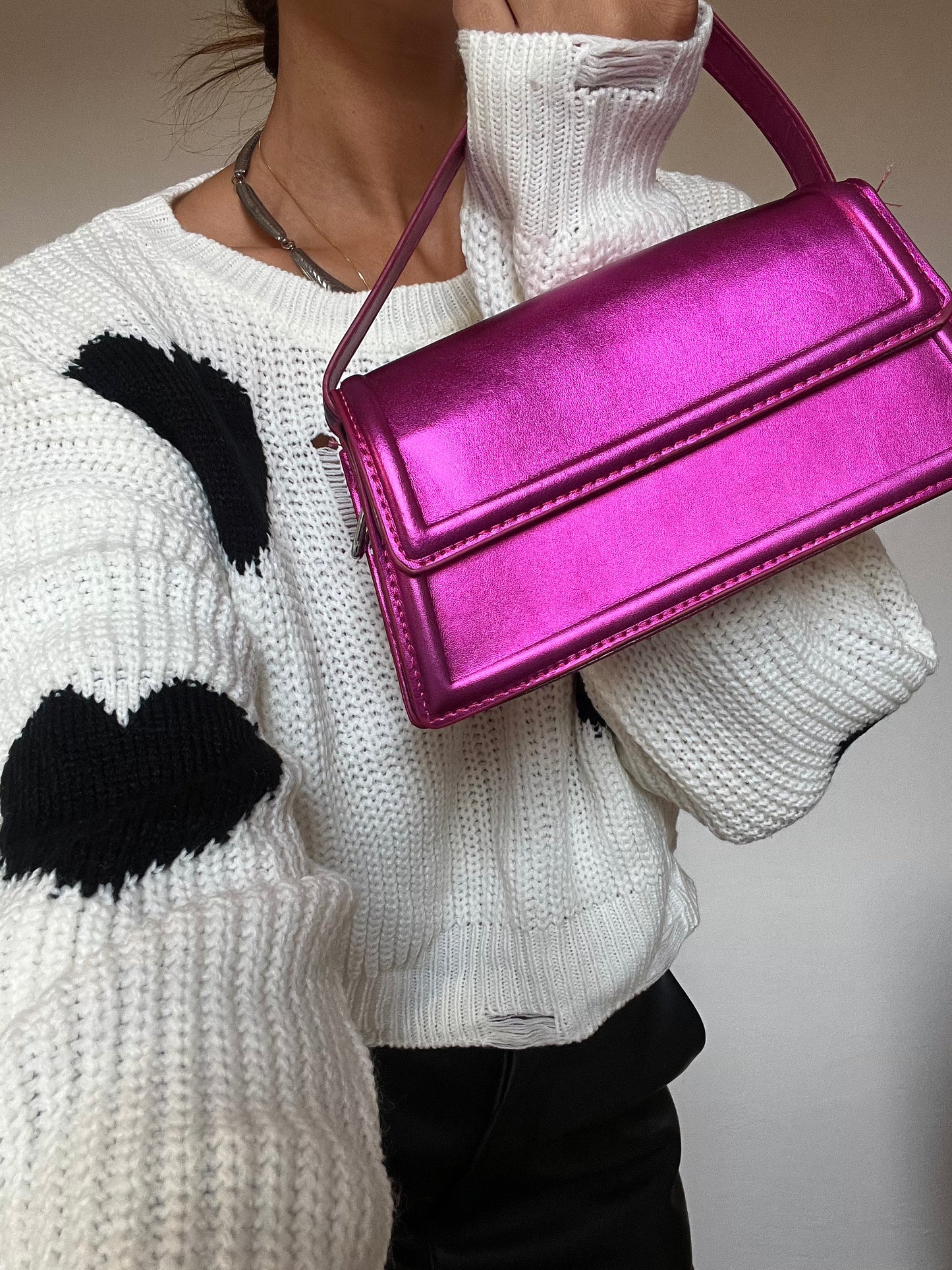 City mini bag metallizzata