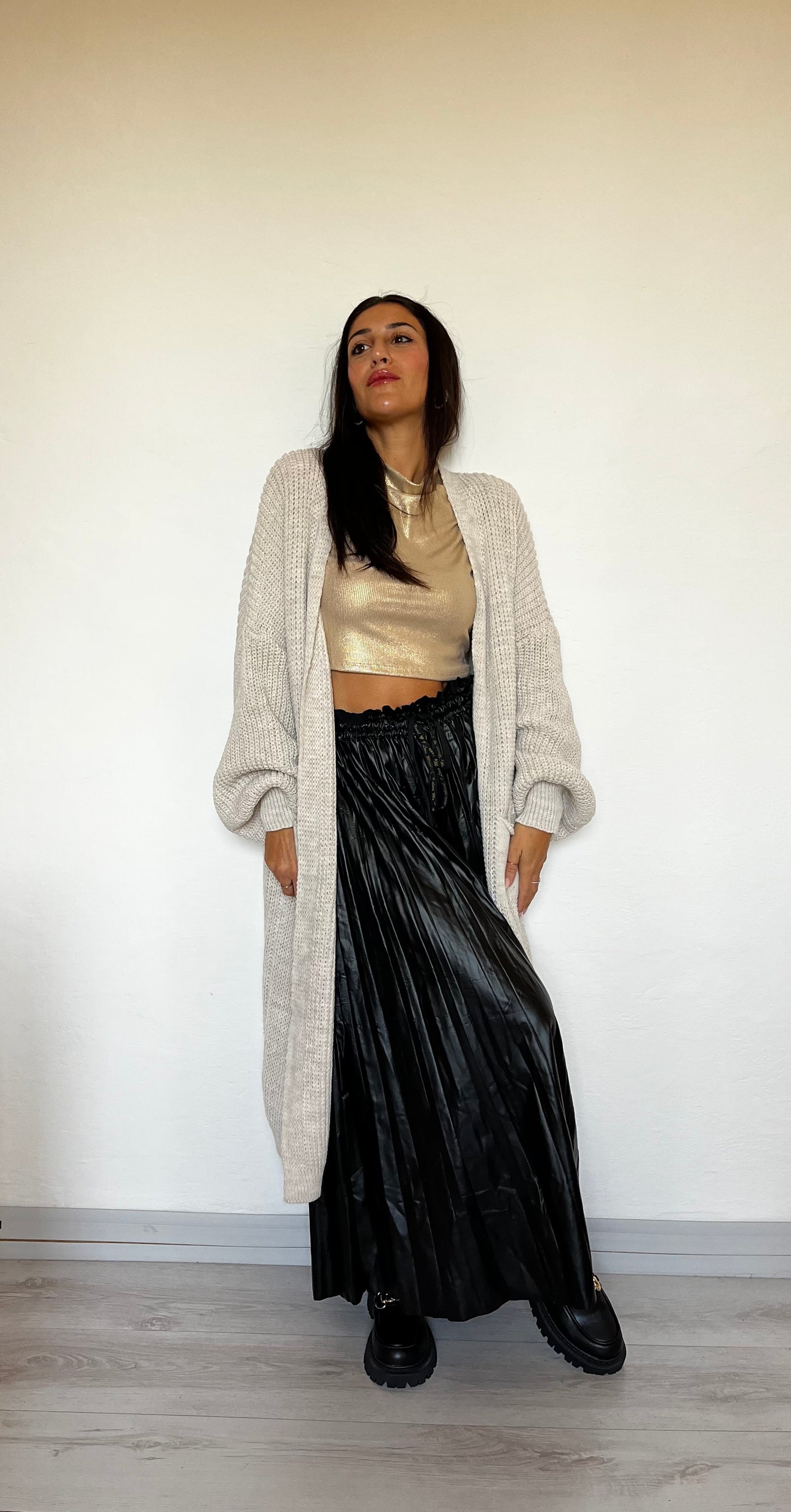 Cardigan lungo con tasche