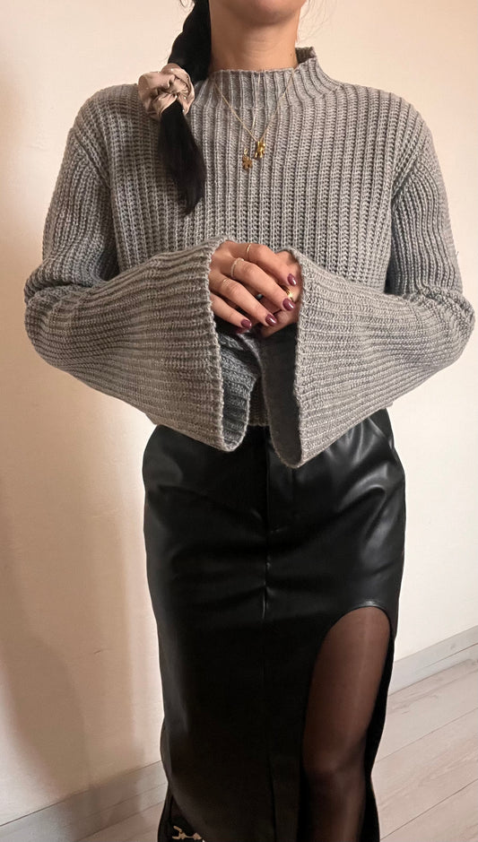 Pullover cropped in Maglia