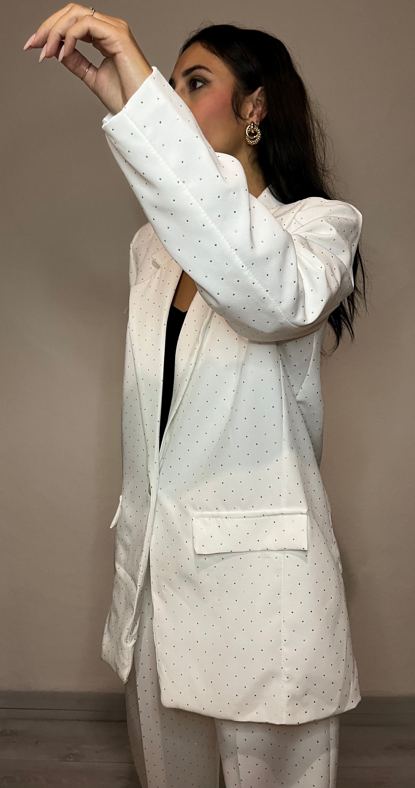 Tailleur con brillantini