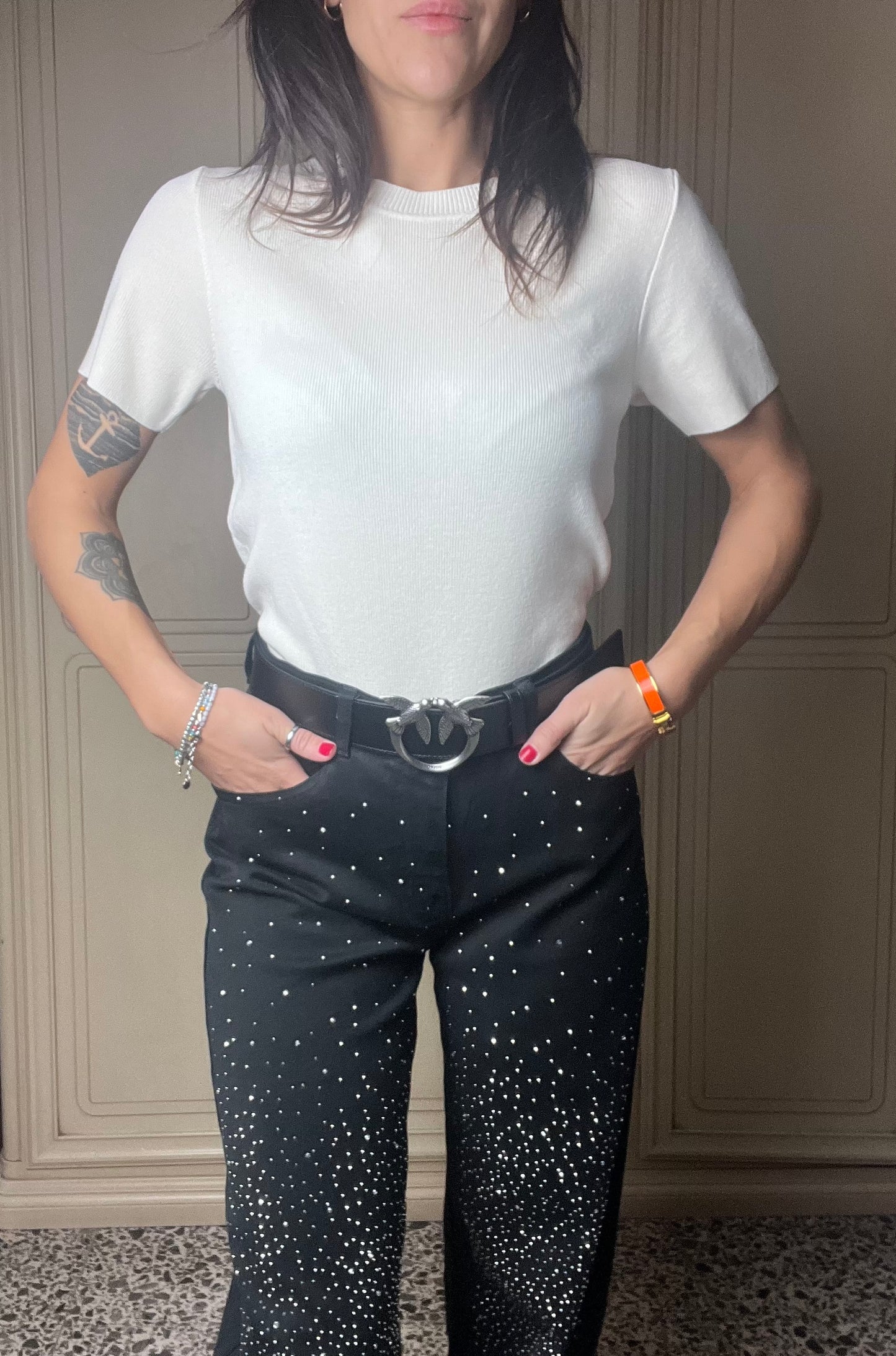 Jeans Brillantini nero
