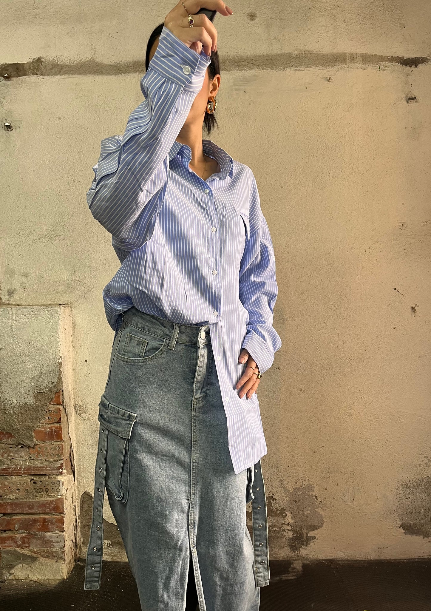 Camicia oversize a righe