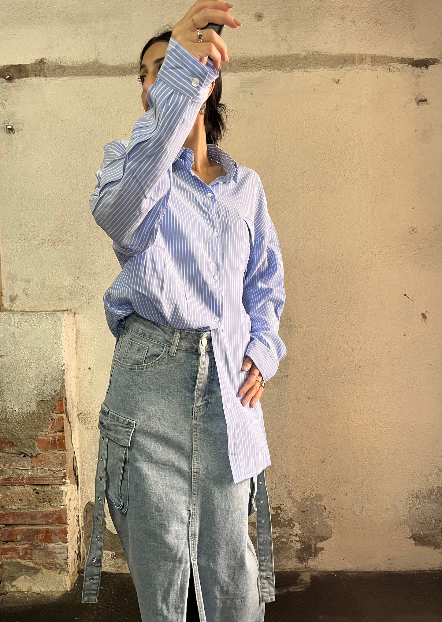 Camicia oversize a righe