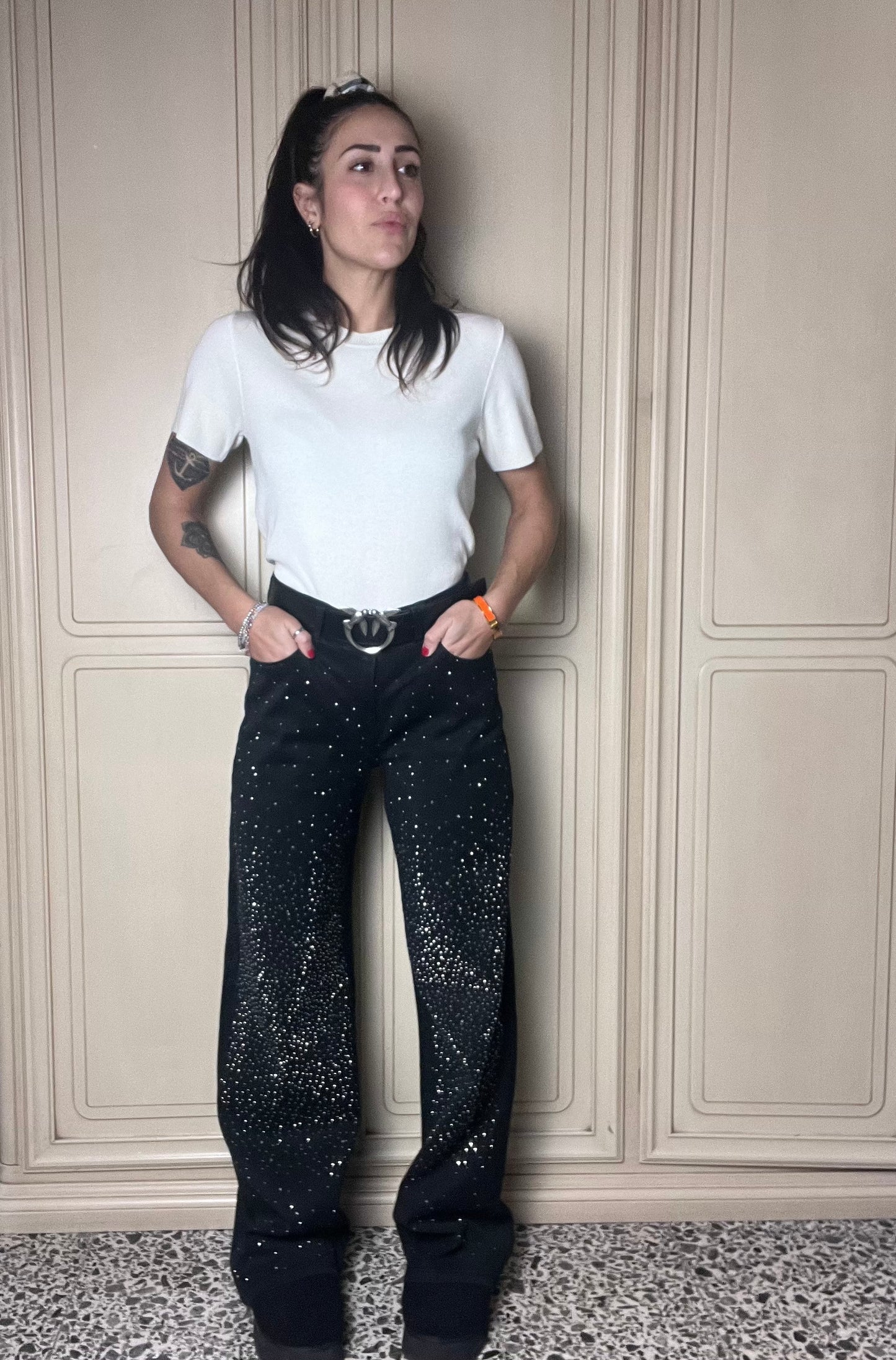 Jeans Brillantini nero