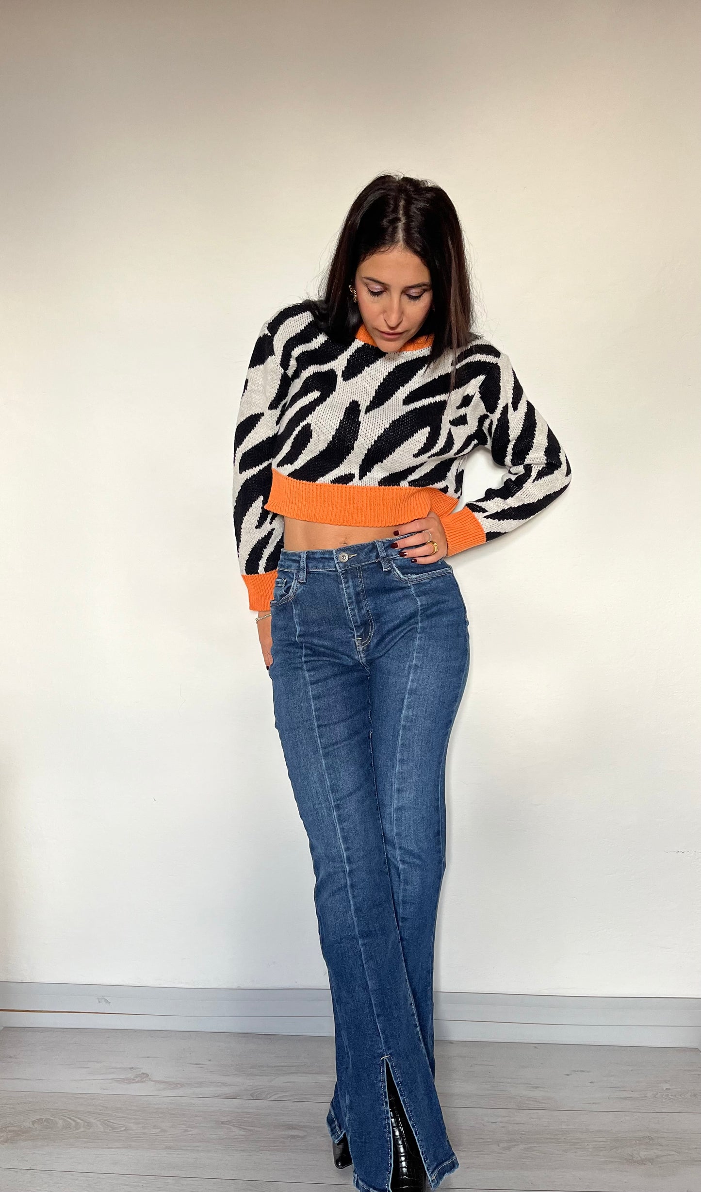 Pullover zebrato