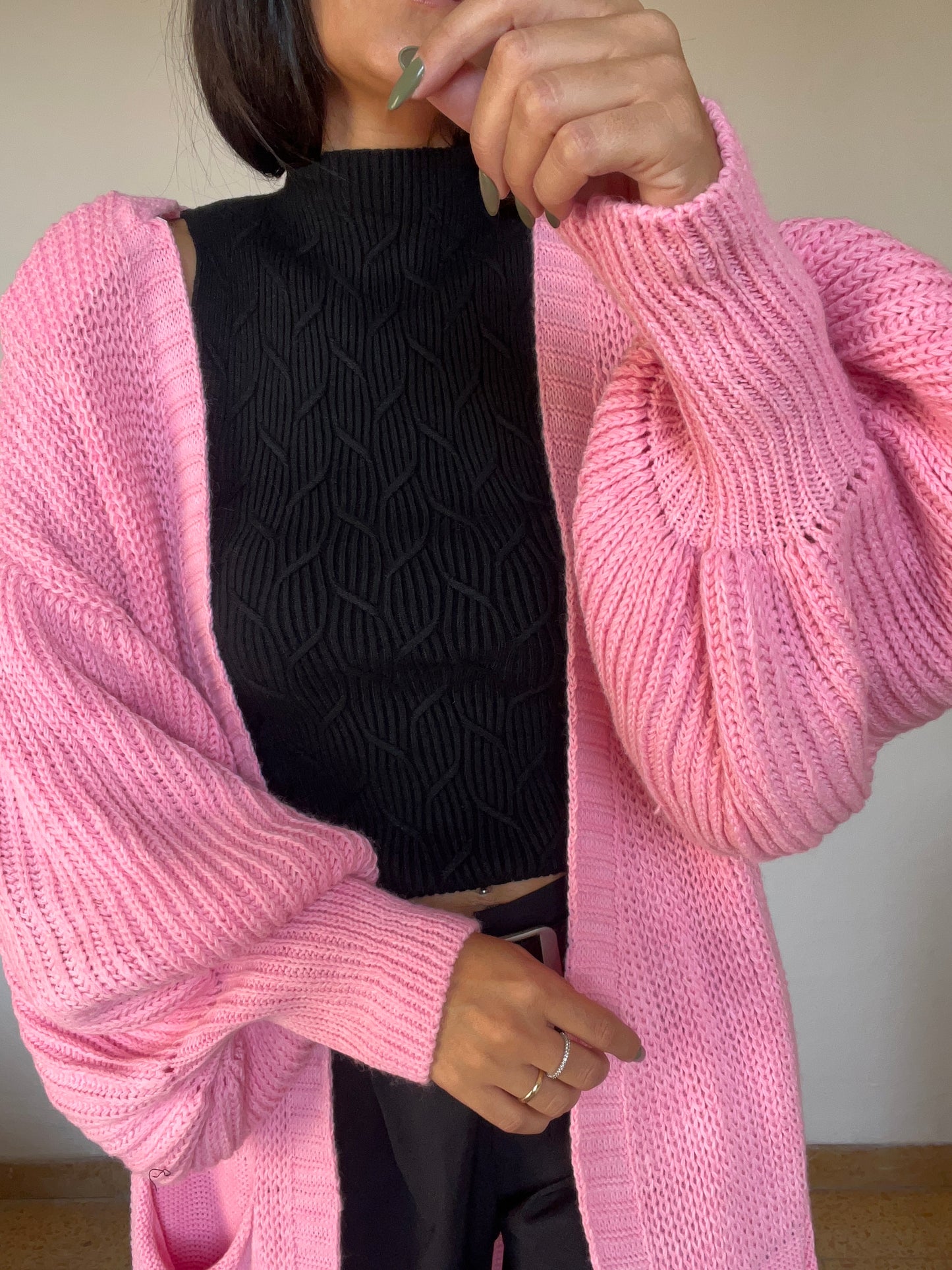 Cardigan lungo con tasche