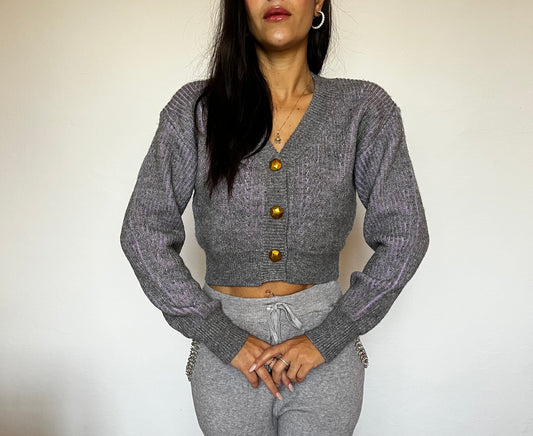Cardigan morbido corto