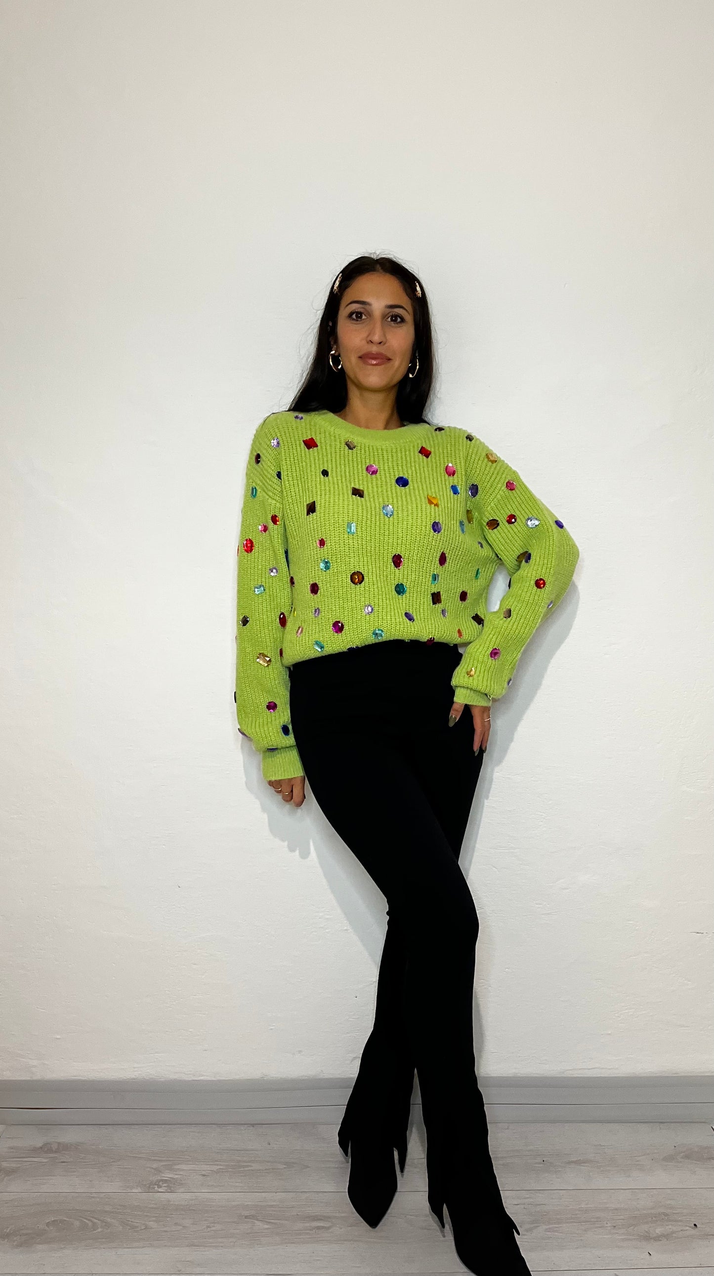 Leggins a zampa con spacco
