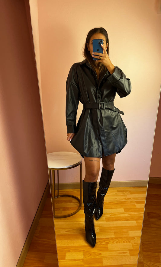 Camicia simil pelle “Cat”