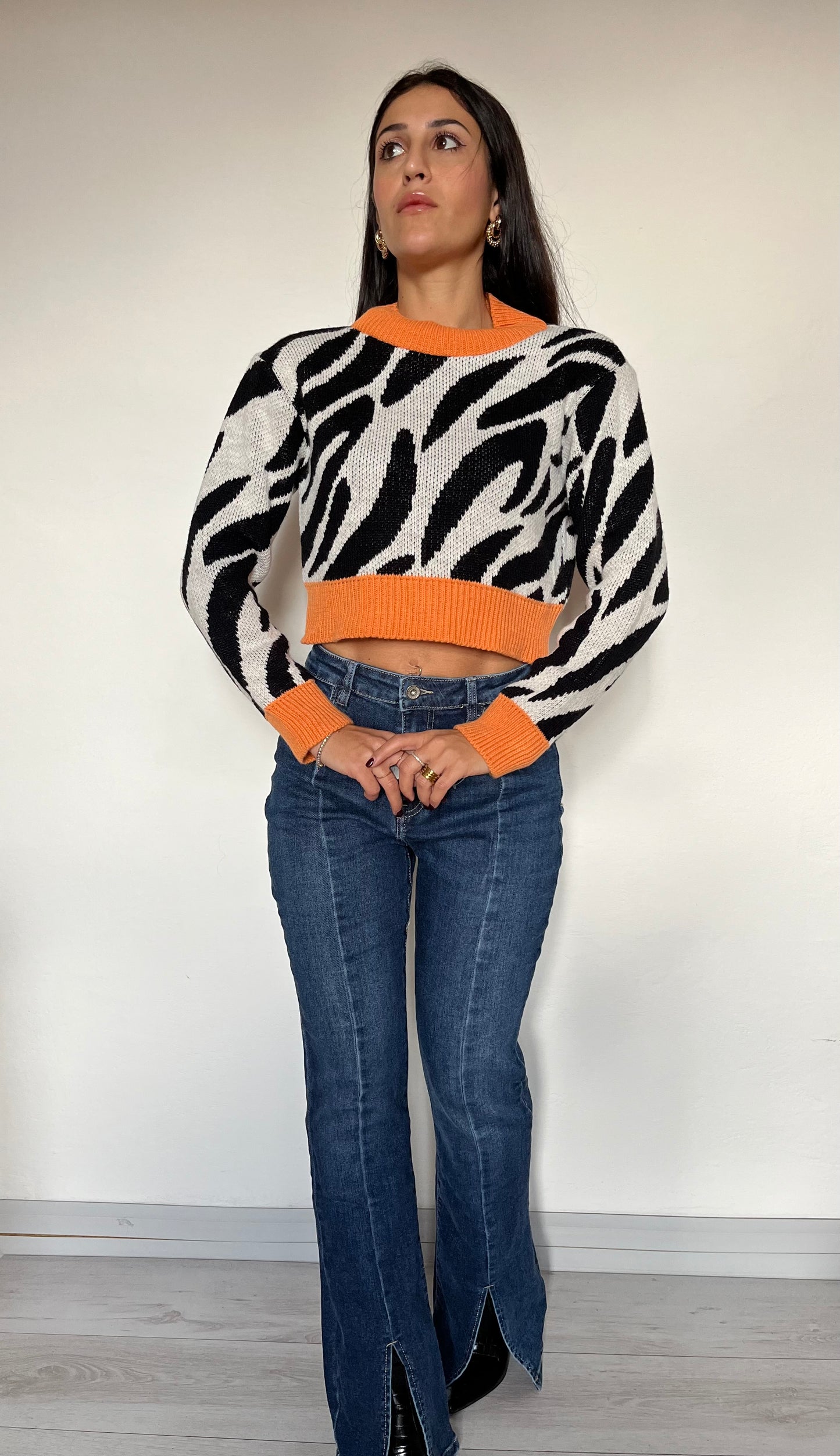 Pullover zebrato