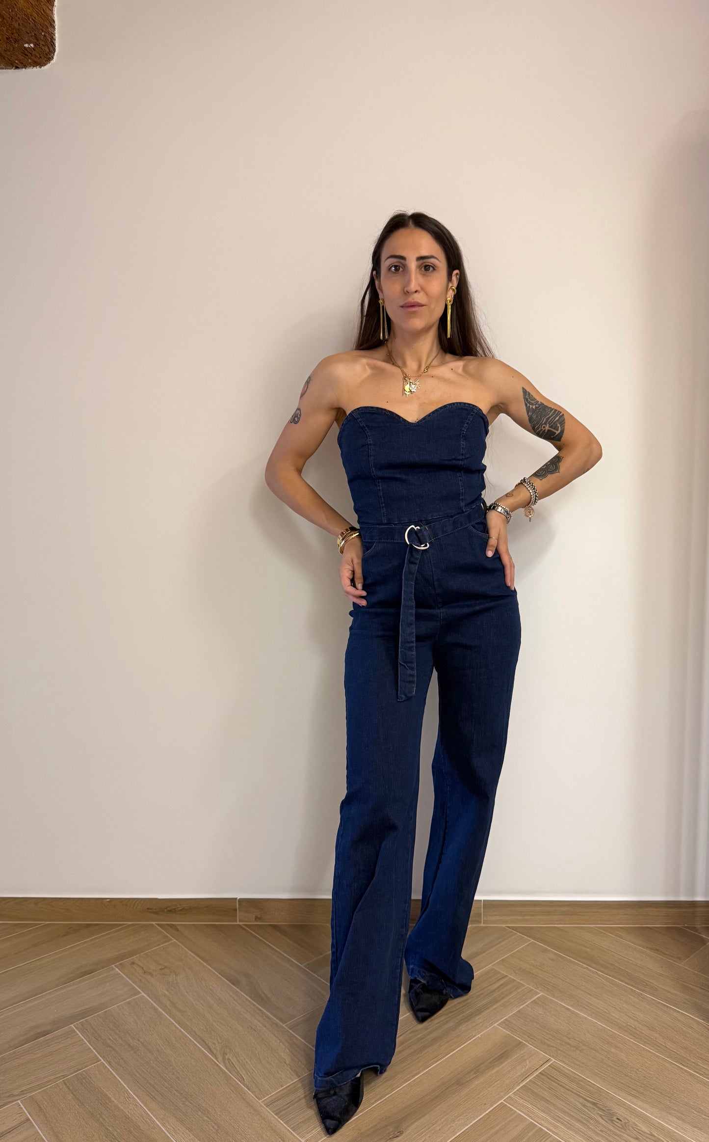 Tuta intera in denim