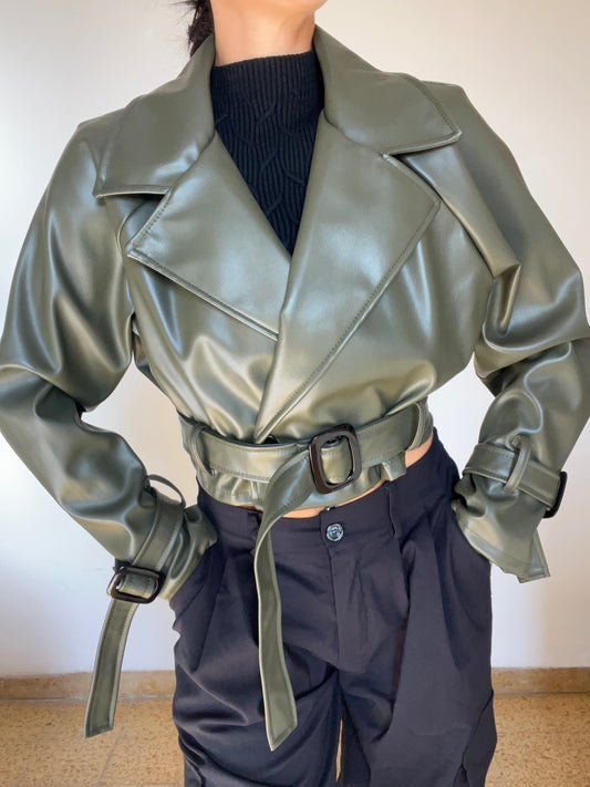 Giacca biker in simil pelle