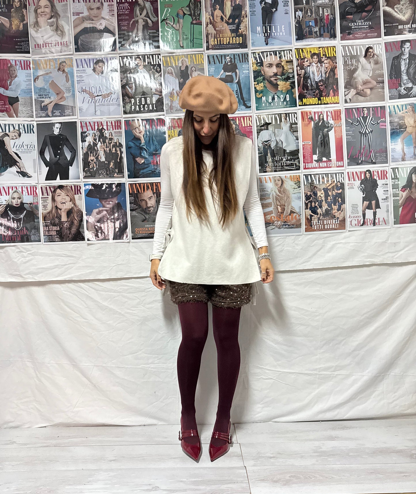 Gilet lungo con fiocchi