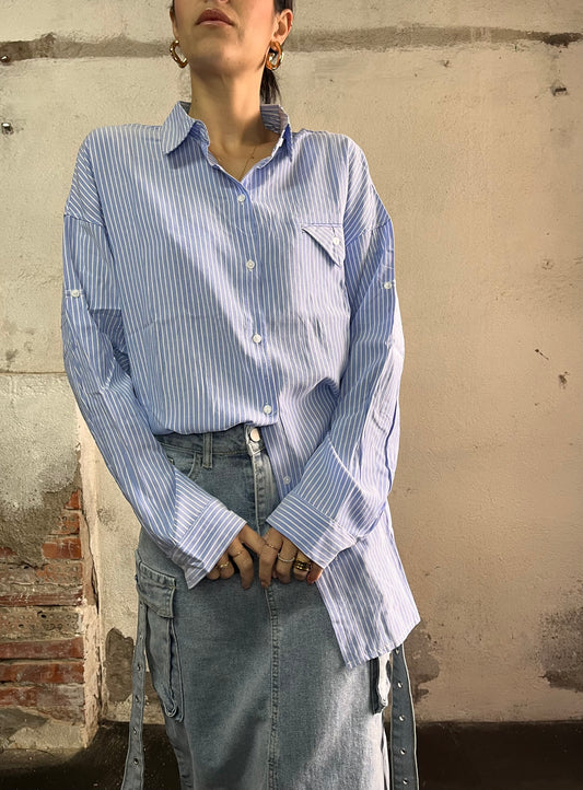 Camicia oversize a righe