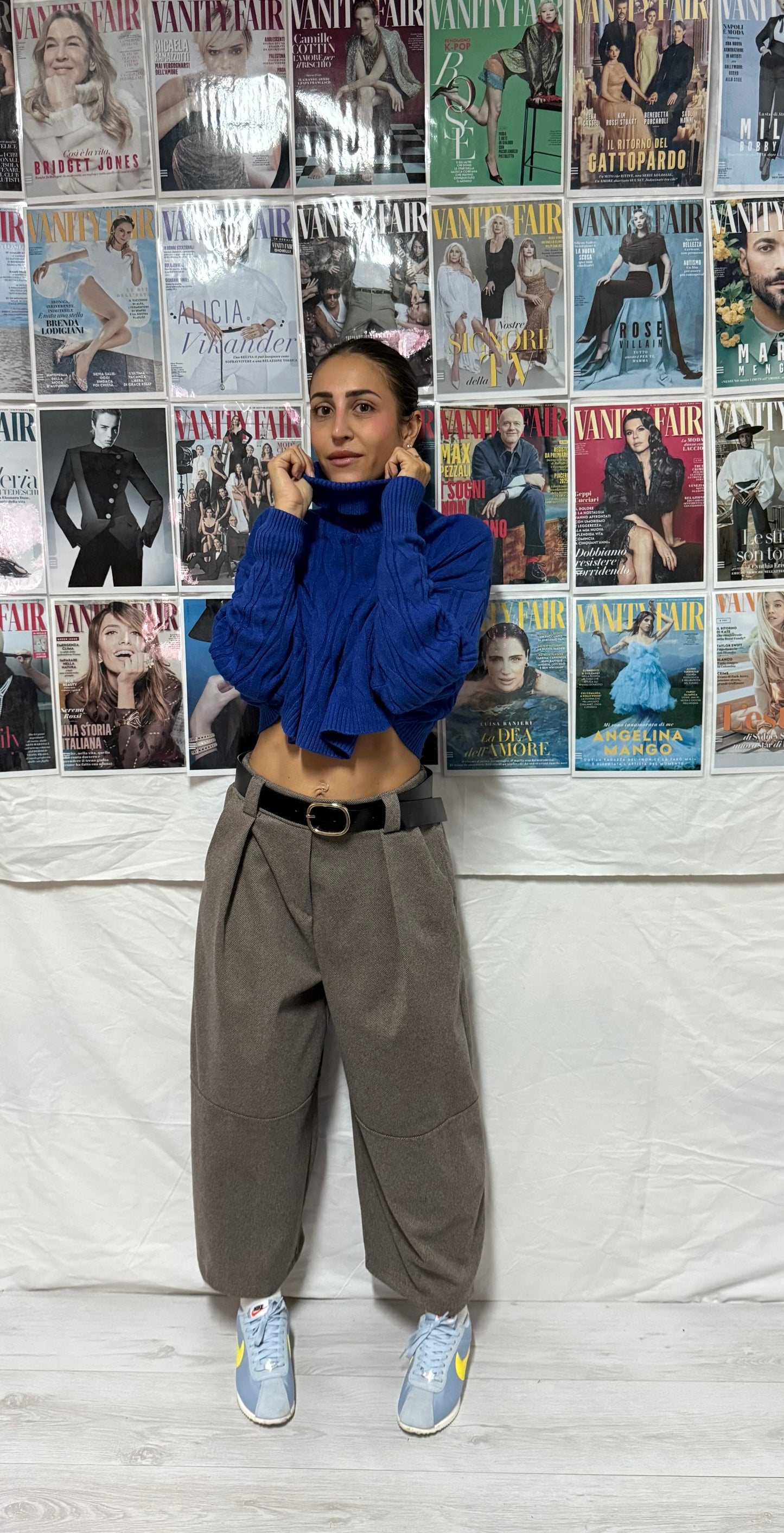 Pantaloni baggy in tessuto