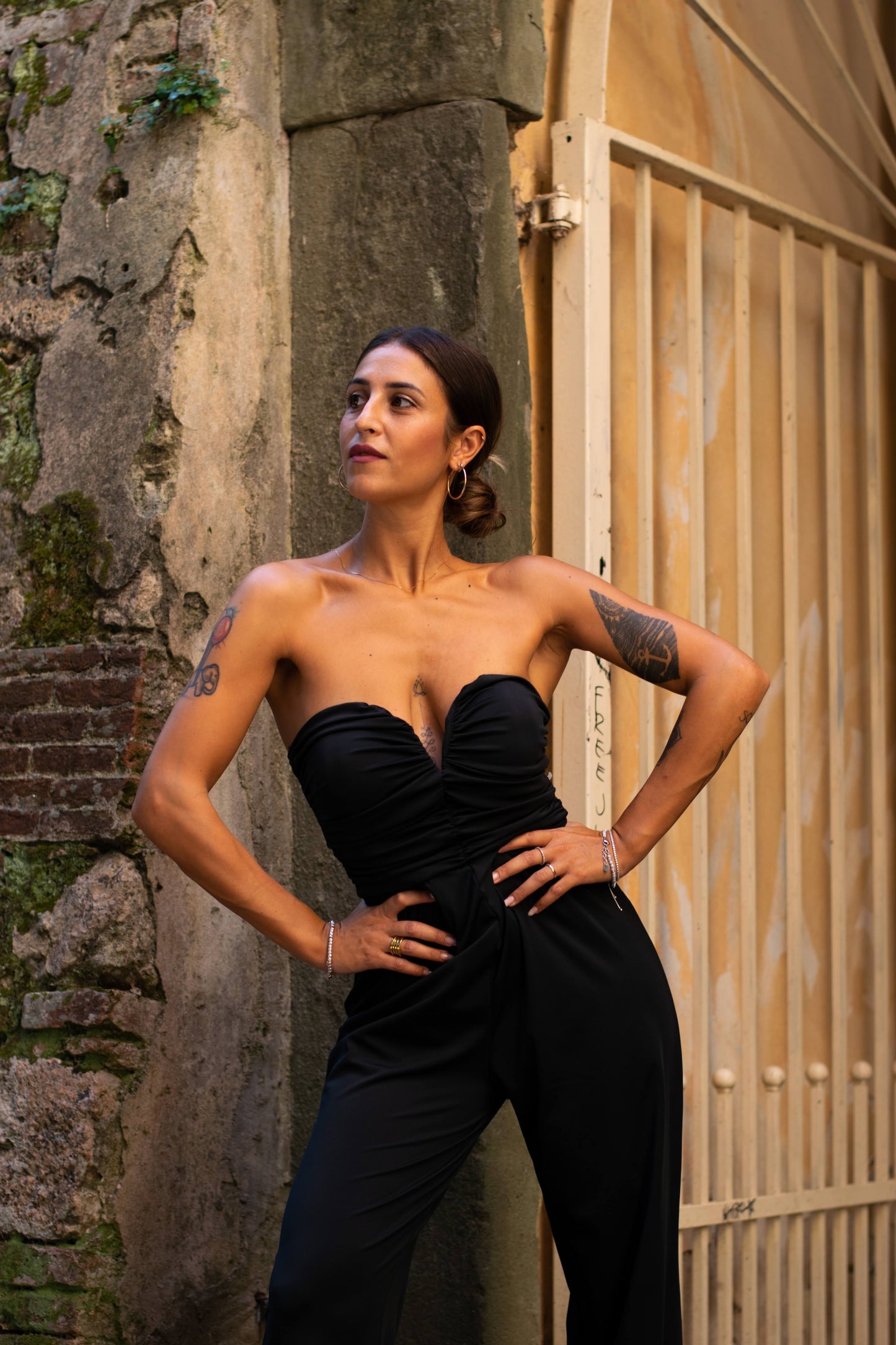 Tuta intera con top a bustier