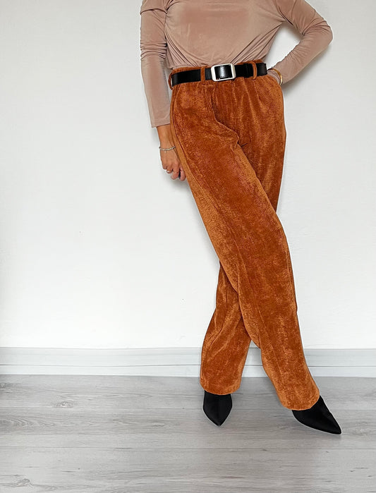 Pantaloni slouchy in velluto