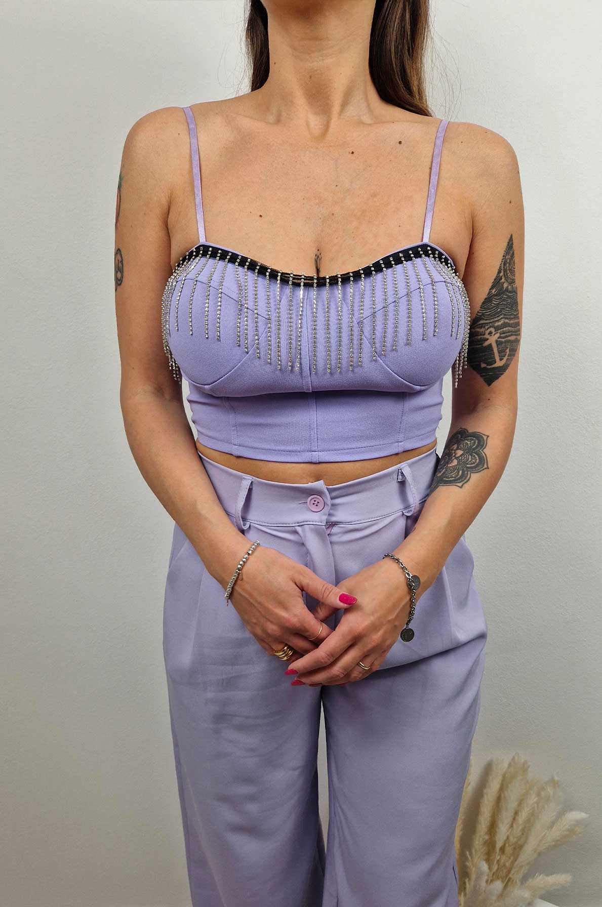 Top con laccetti “Lauren”